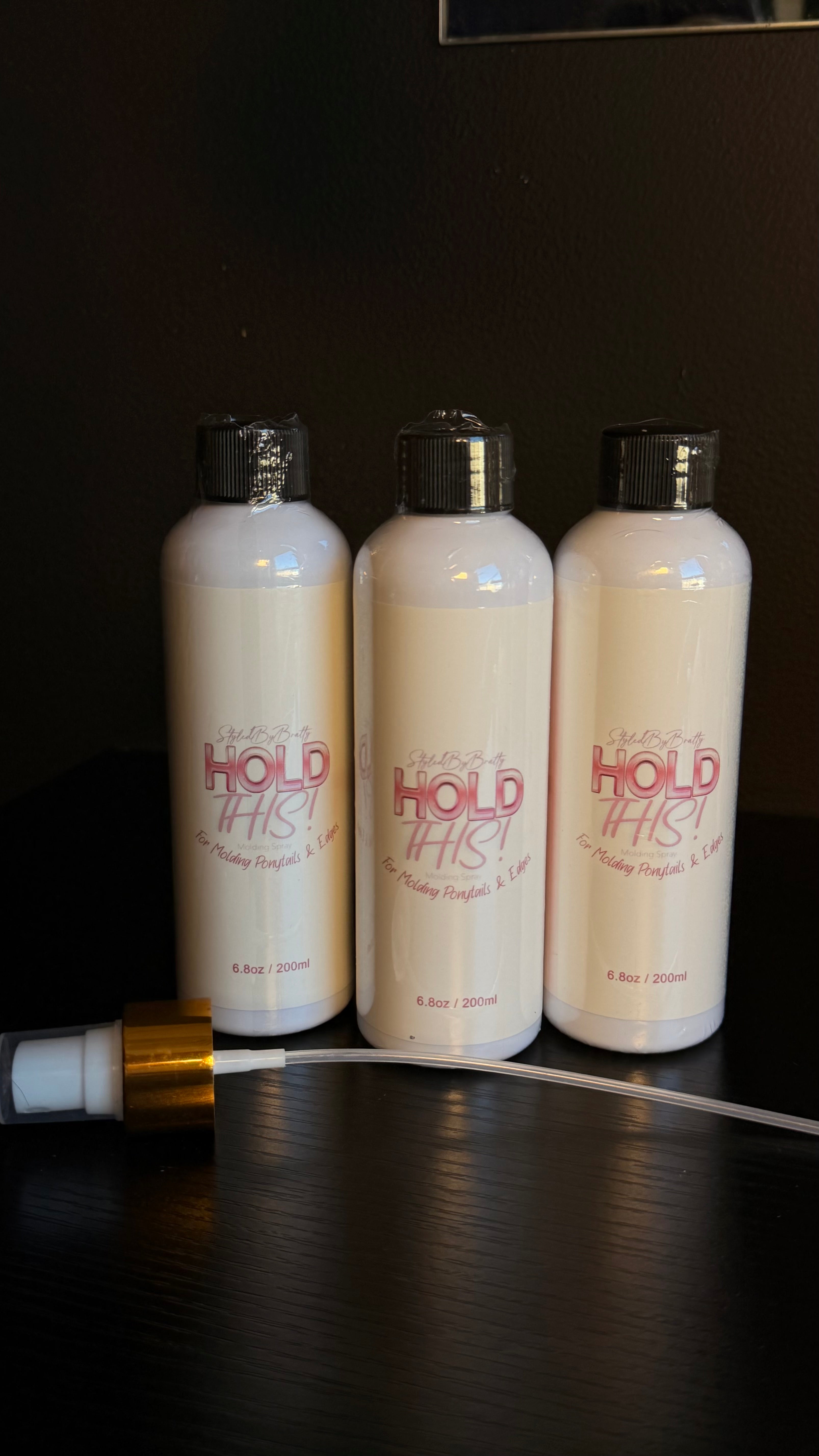 “Hold This” Molding Spray